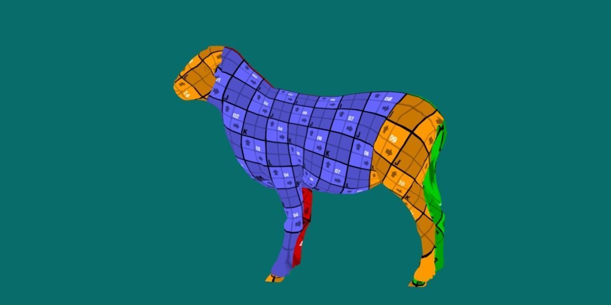 Suffolk Sheep Animal Low-poly 3D model_22