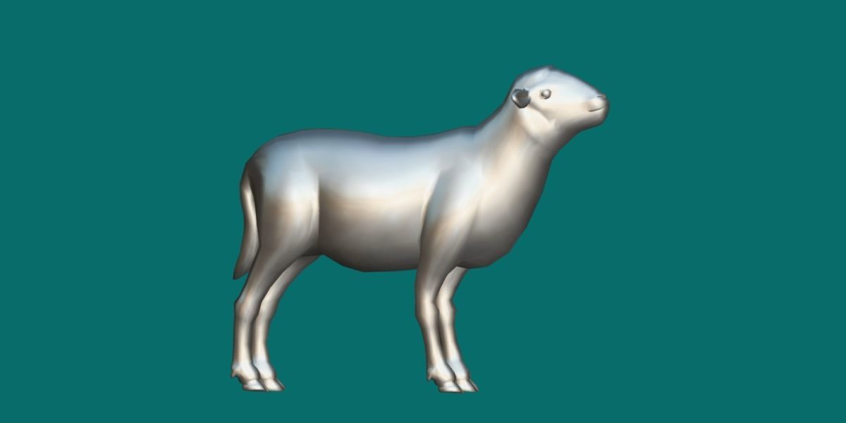 Suffolk Sheep Animal Low-poly 3D model_20