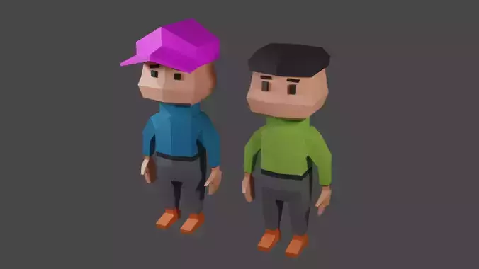 Game Ready 3D Lowpoly Character
