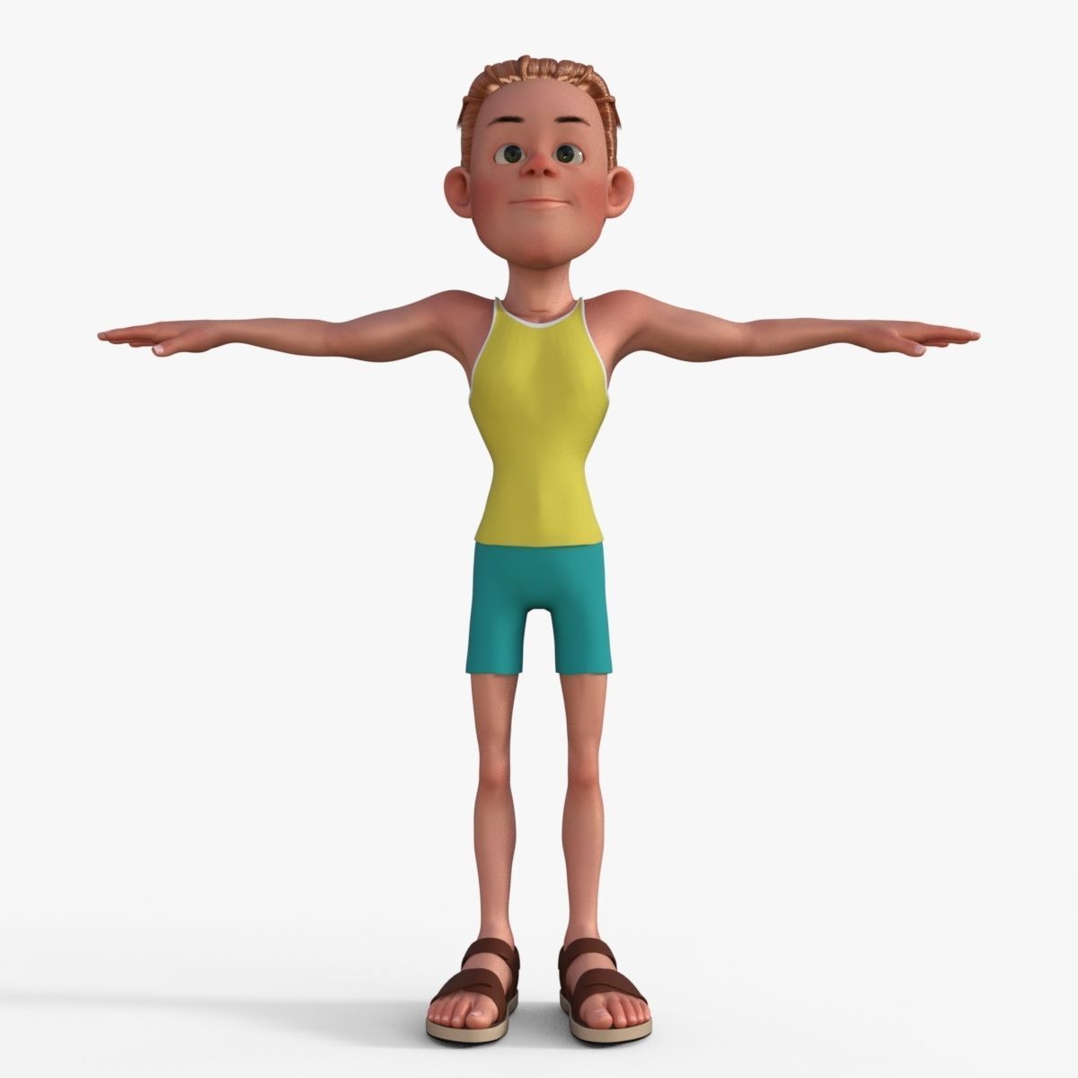 Sporty Man 3D model_1