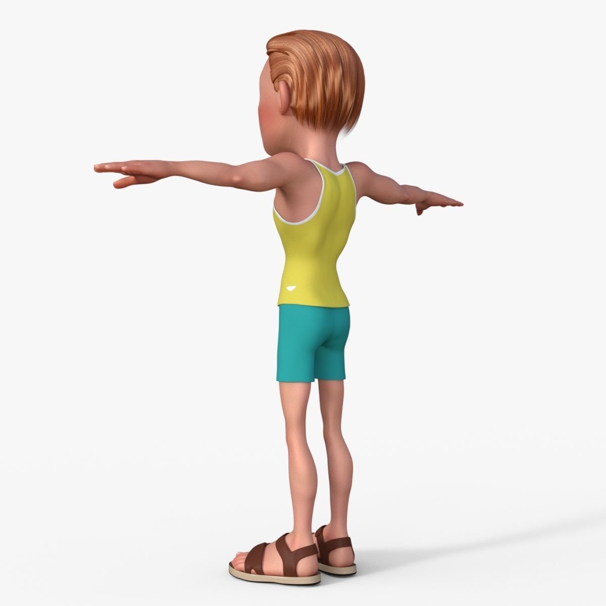 Sporty Man 3D model_4