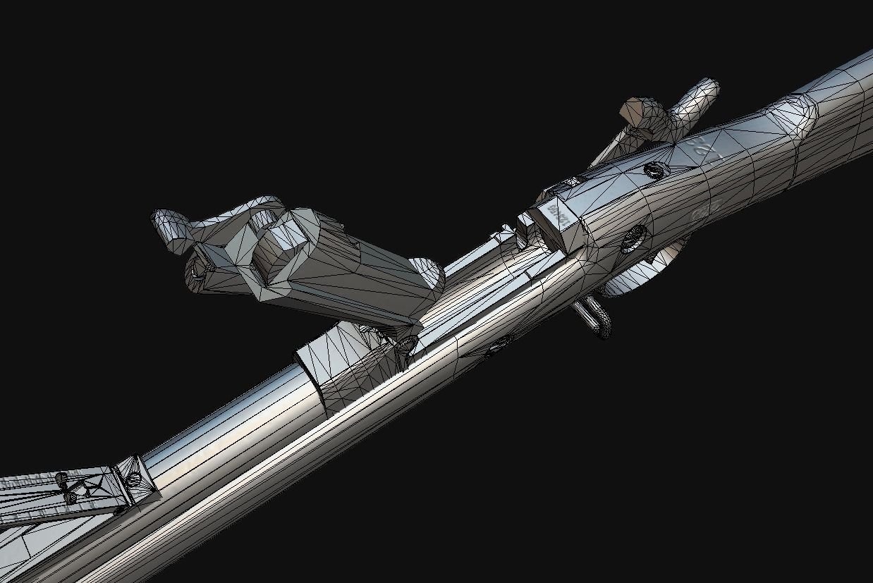 Springfield Trapdoor 1884 Low-poly 3D model_28