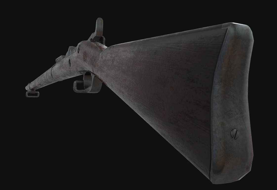 Springfield Trapdoor 1884 Low-poly 3D model_7