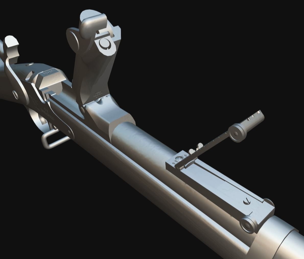 Springfield Trapdoor 1884 Low-poly 3D model_20