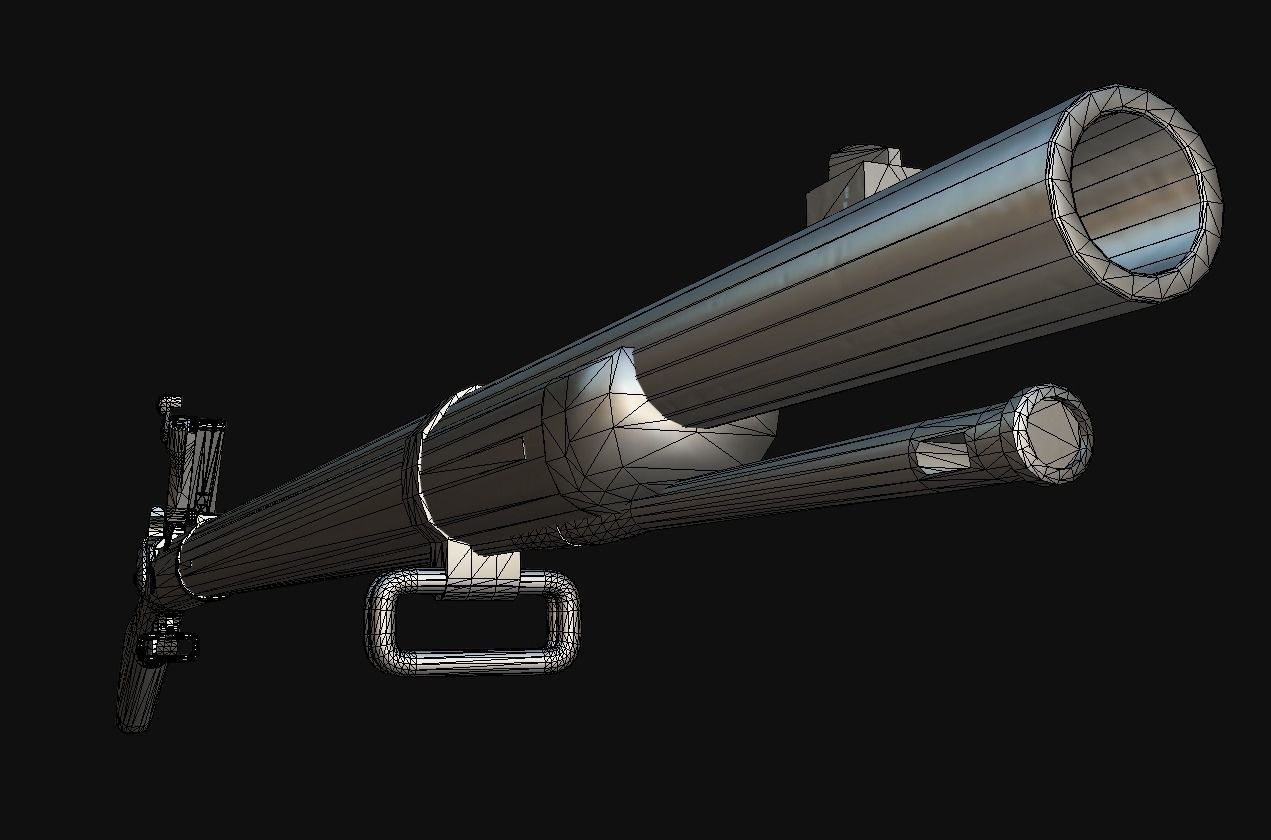 Springfield Trapdoor 1884 Low-poly 3D model_30