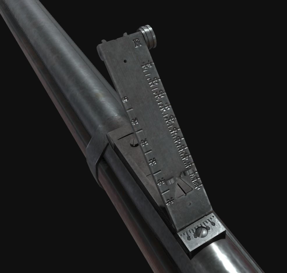 Springfield Trapdoor 1884 Low-poly 3D model_14