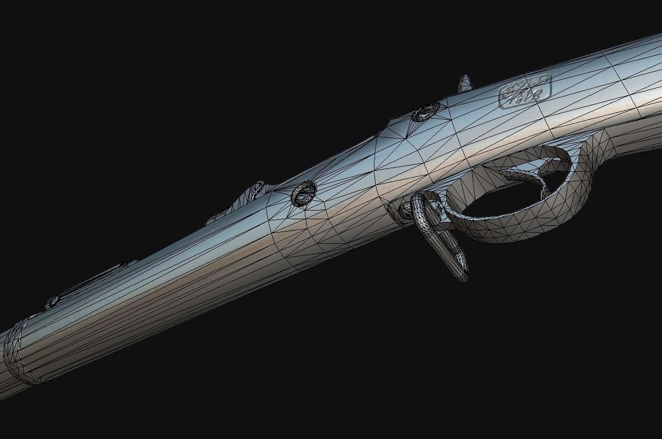 Springfield Trapdoor 1884 Low-poly 3D model_25