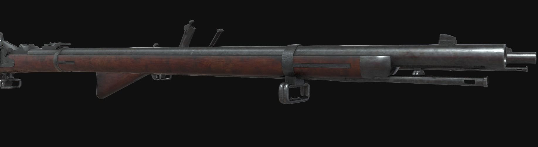 Springfield Trapdoor 1884 Low-poly 3D model_4