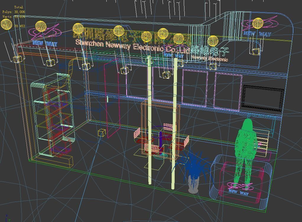 Booth - Area - 6X3-3DMAX2009-01 3D model_1