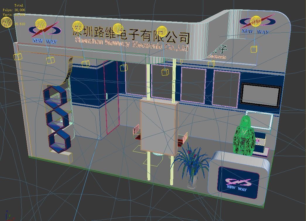 Booth - Area - 6X3-3DMAX2009-01 3D model_2