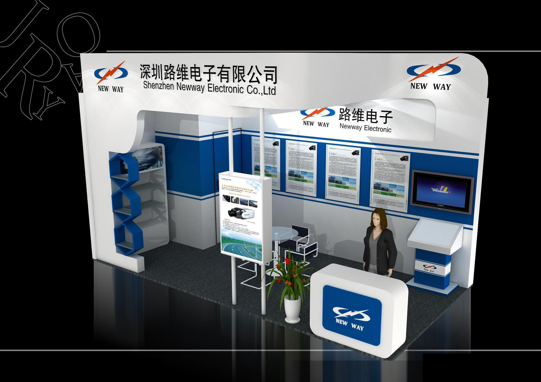 Booth - Area - 6X3-3DMAX2009-01 3D model_4