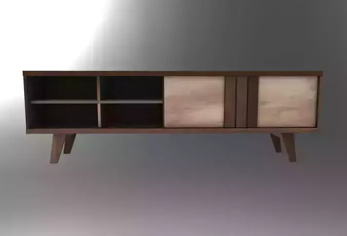 Organized table for tv