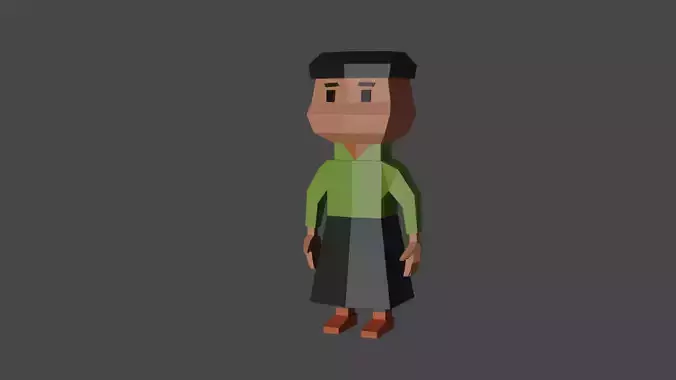 Game Ready 3D Lowpoly Character