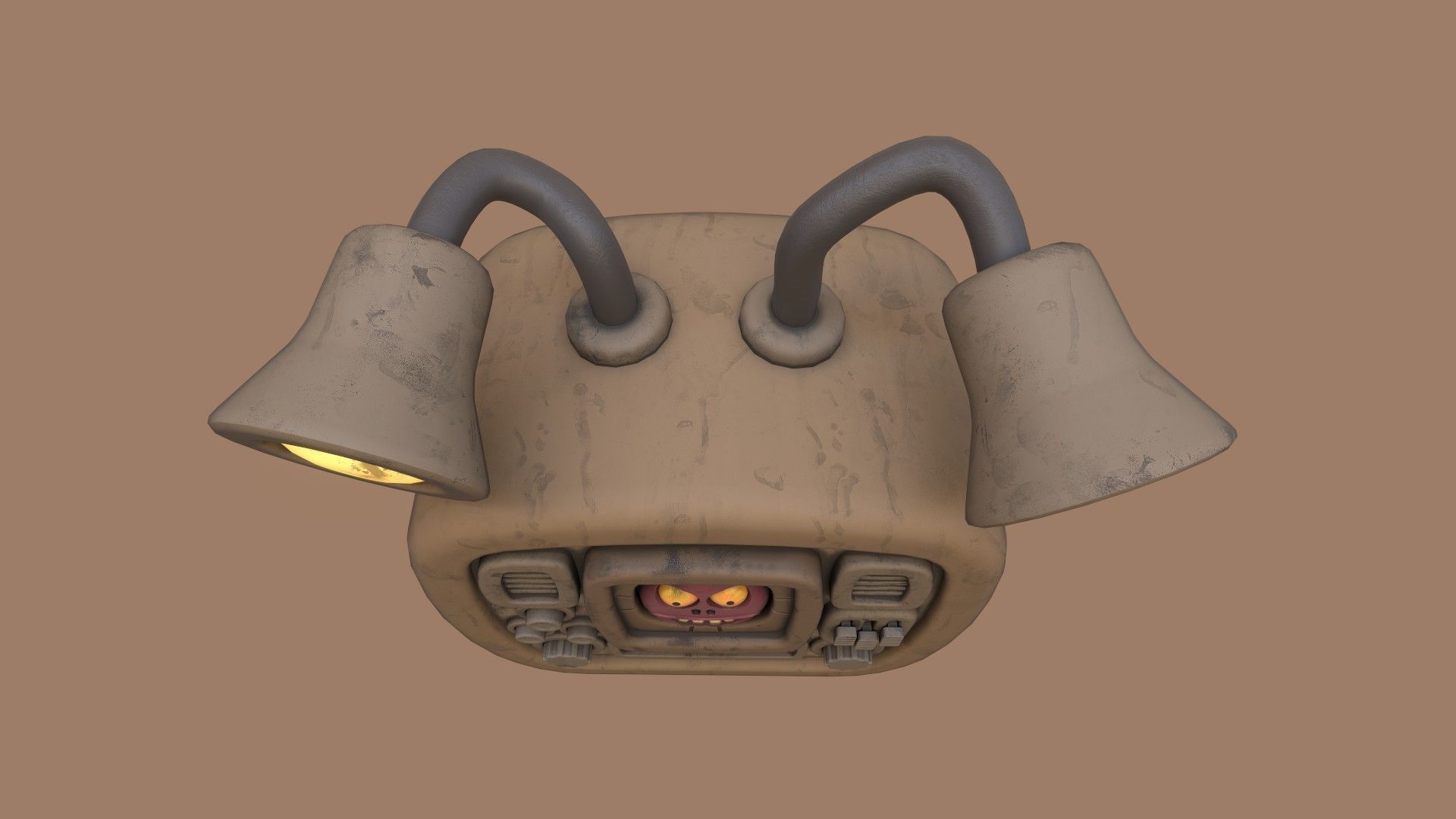 Stylized Cartoony Imp TV Low-poly 3D model_5