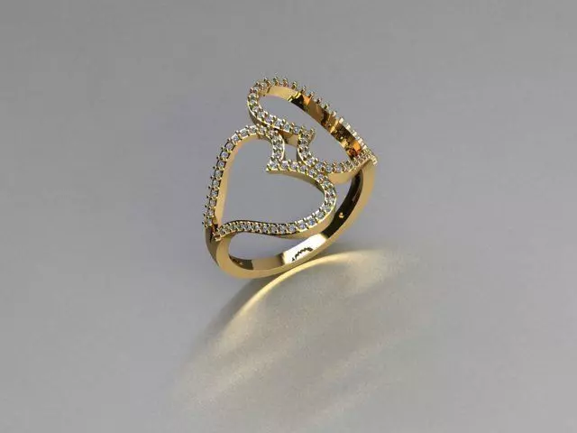 ring jewelry 3D print model_0