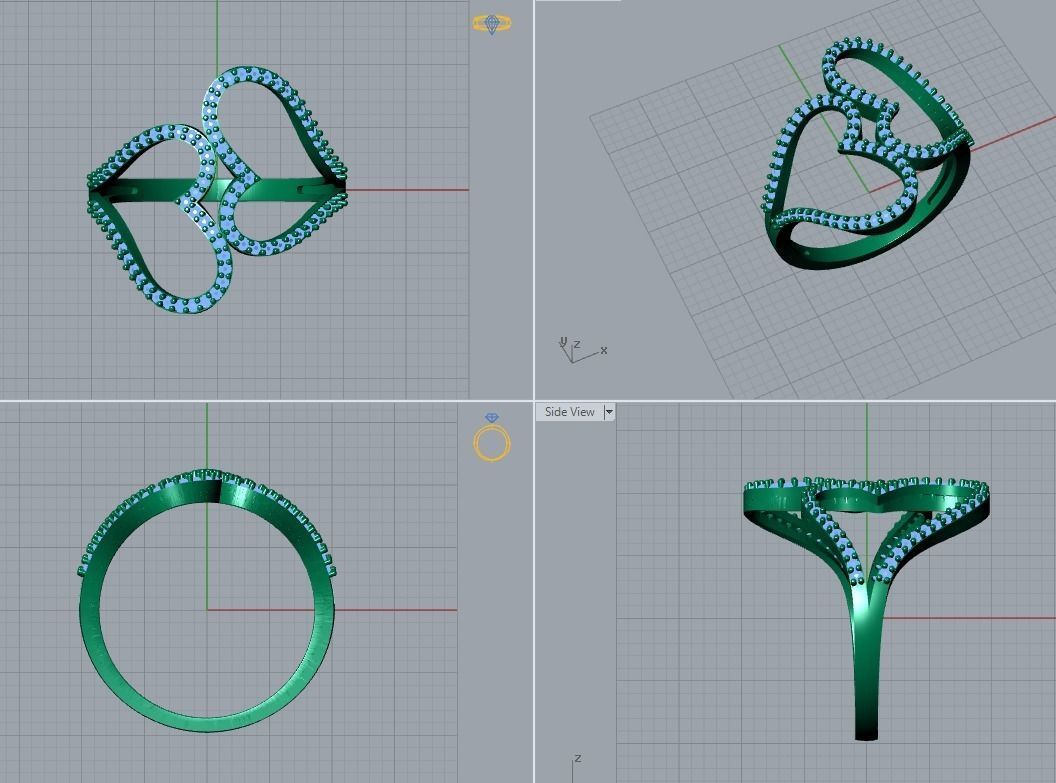 ring jewelry 3D print model_4