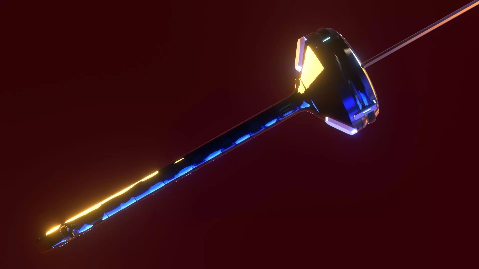 Gantz anime-manga katana lowpoly Low-poly 3D model_0