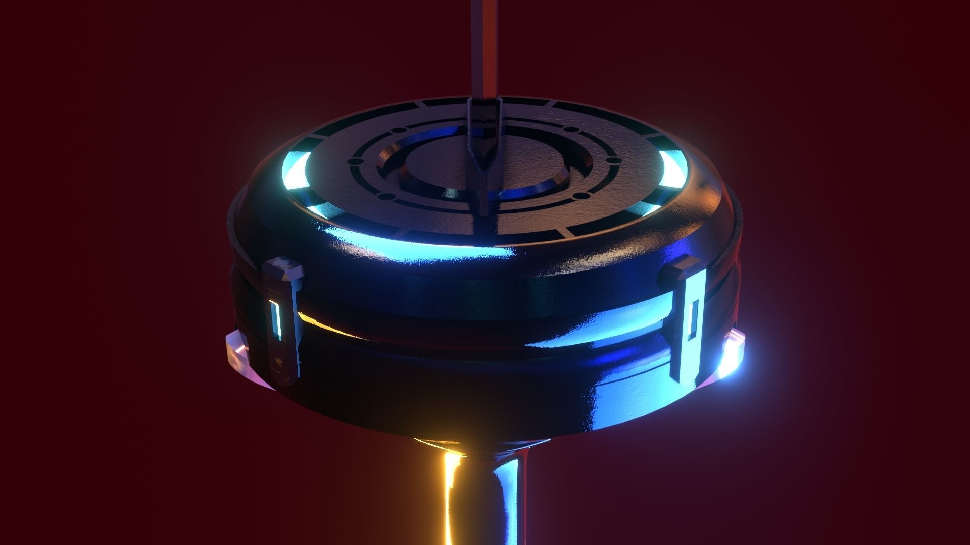 Gantz anime-manga katana lowpoly Low-poly 3D model_4