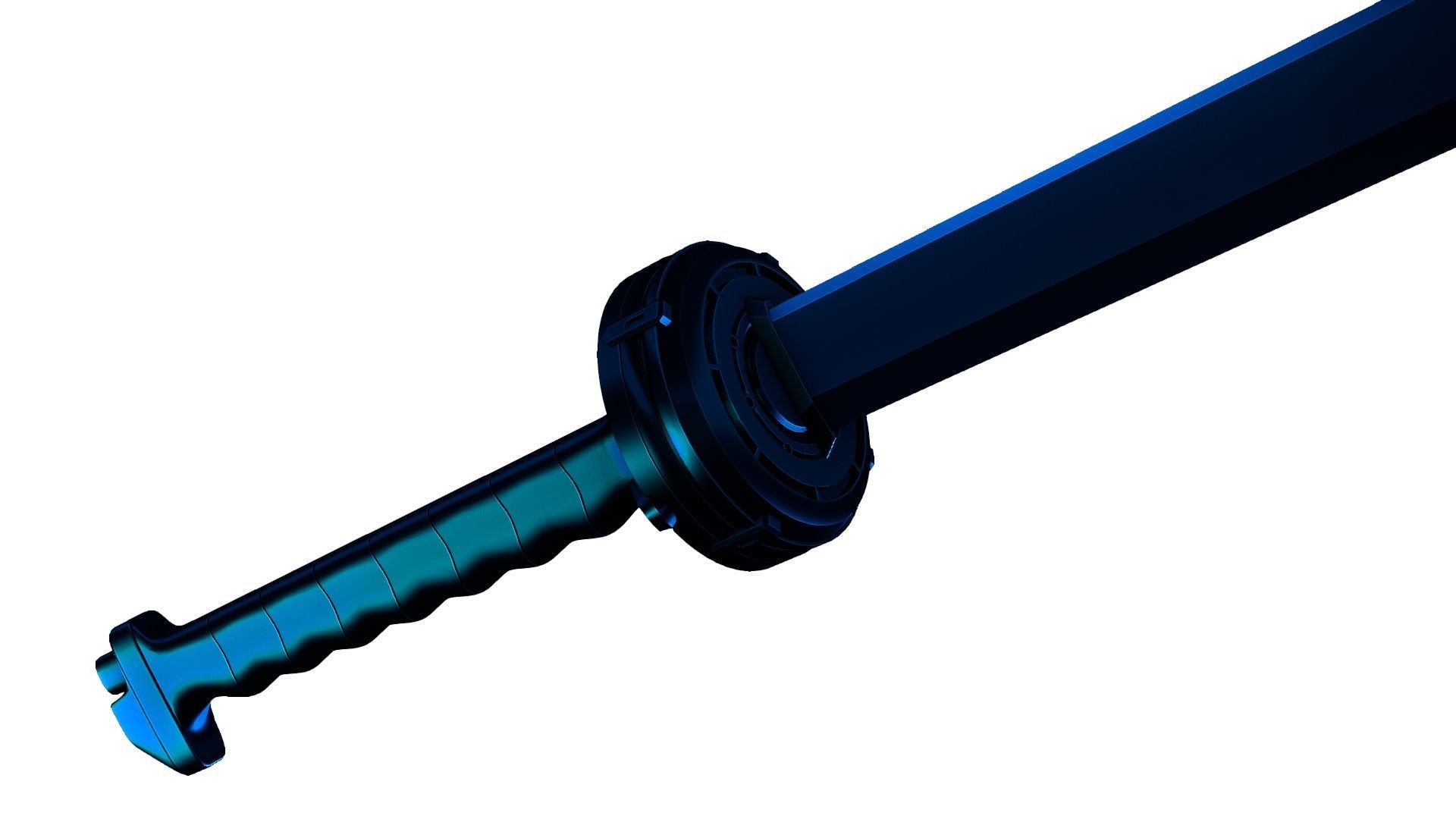 Gantz anime-manga katana lowpoly Low-poly 3D model_16