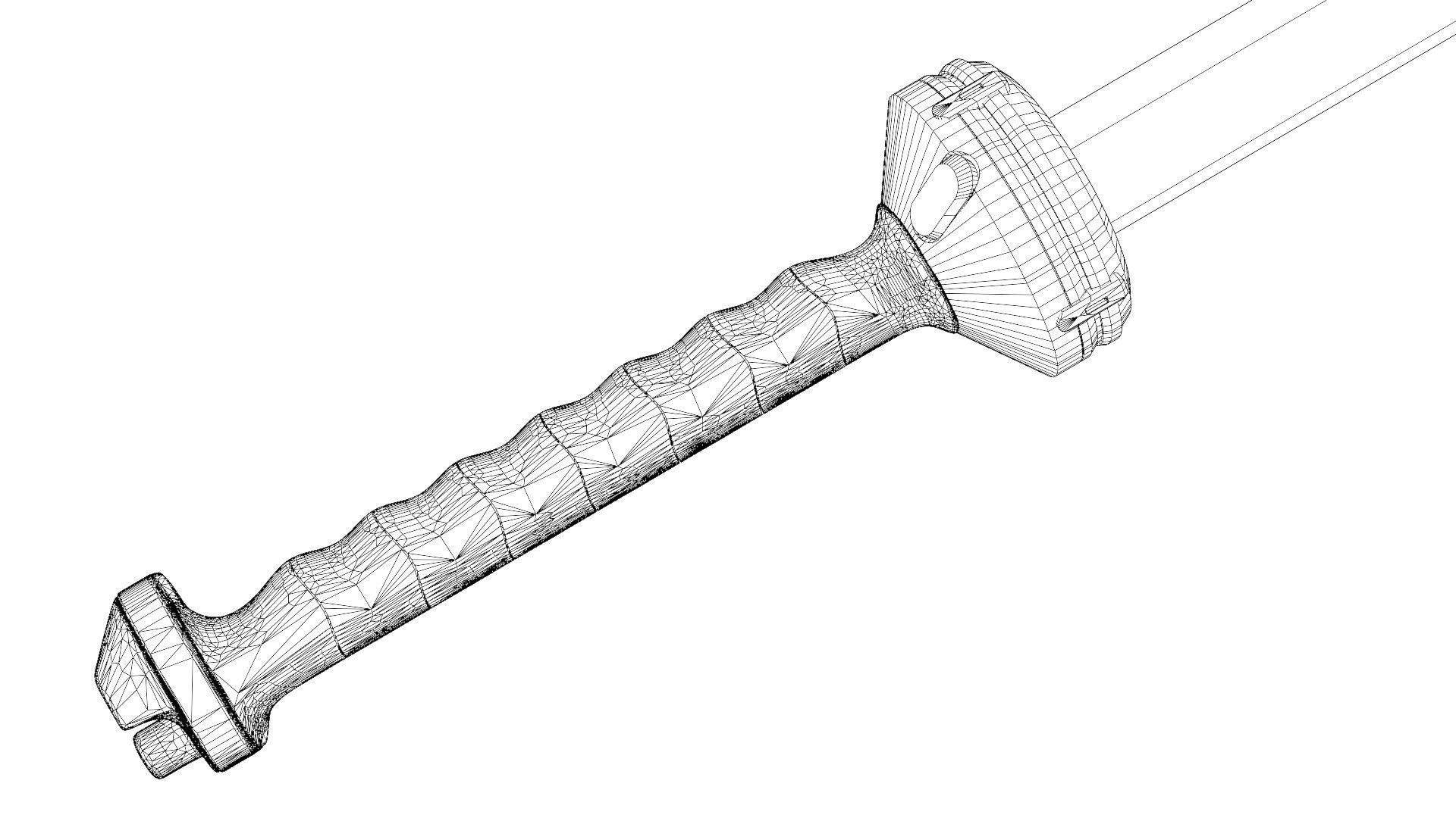 Gantz anime-manga katana lowpoly Low-poly 3D model_24