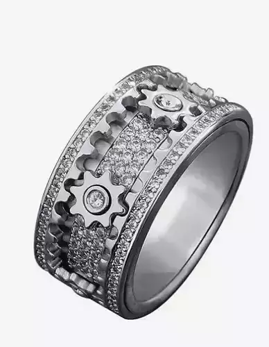 Moving Gear Ring moving model3D print model 3D print model