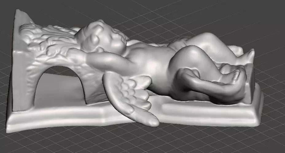 CHERUB HOLDING PILLAR CURTAIN ROD HOLDER 3D print model_0