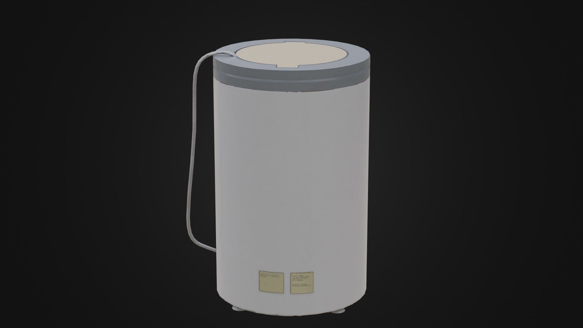 Old Soviet Spin Dryer Low-poly 3D model_26