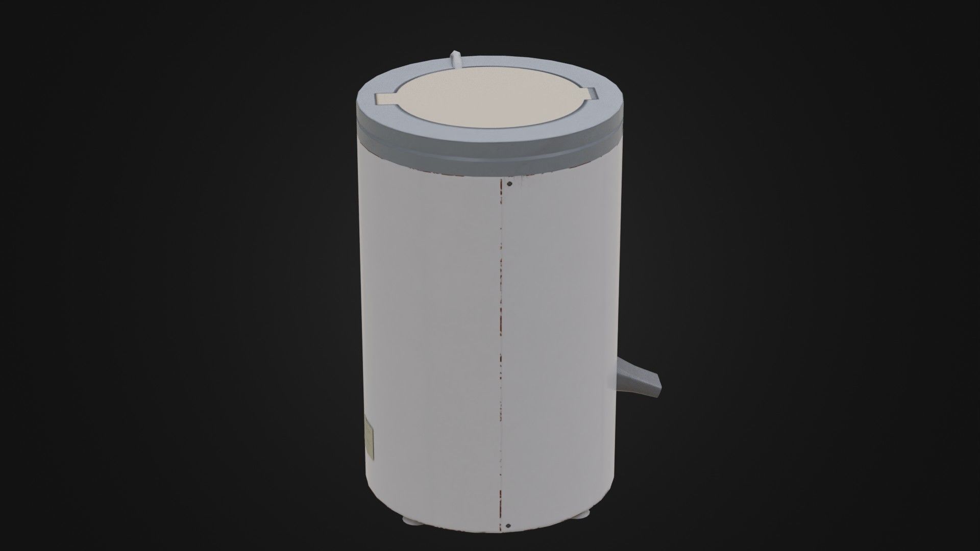 Old Soviet Spin Dryer Low-poly 3D model_16