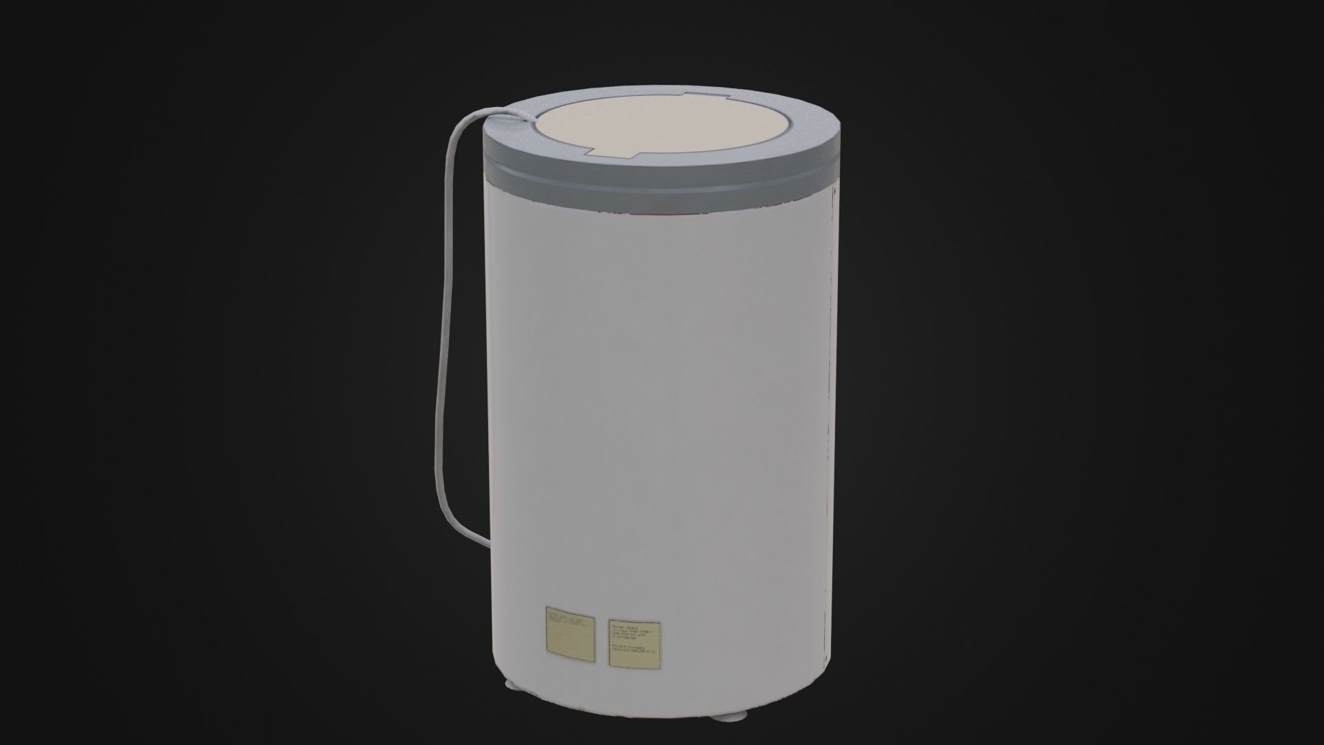 Old Soviet Spin Dryer Low-poly 3D model_24