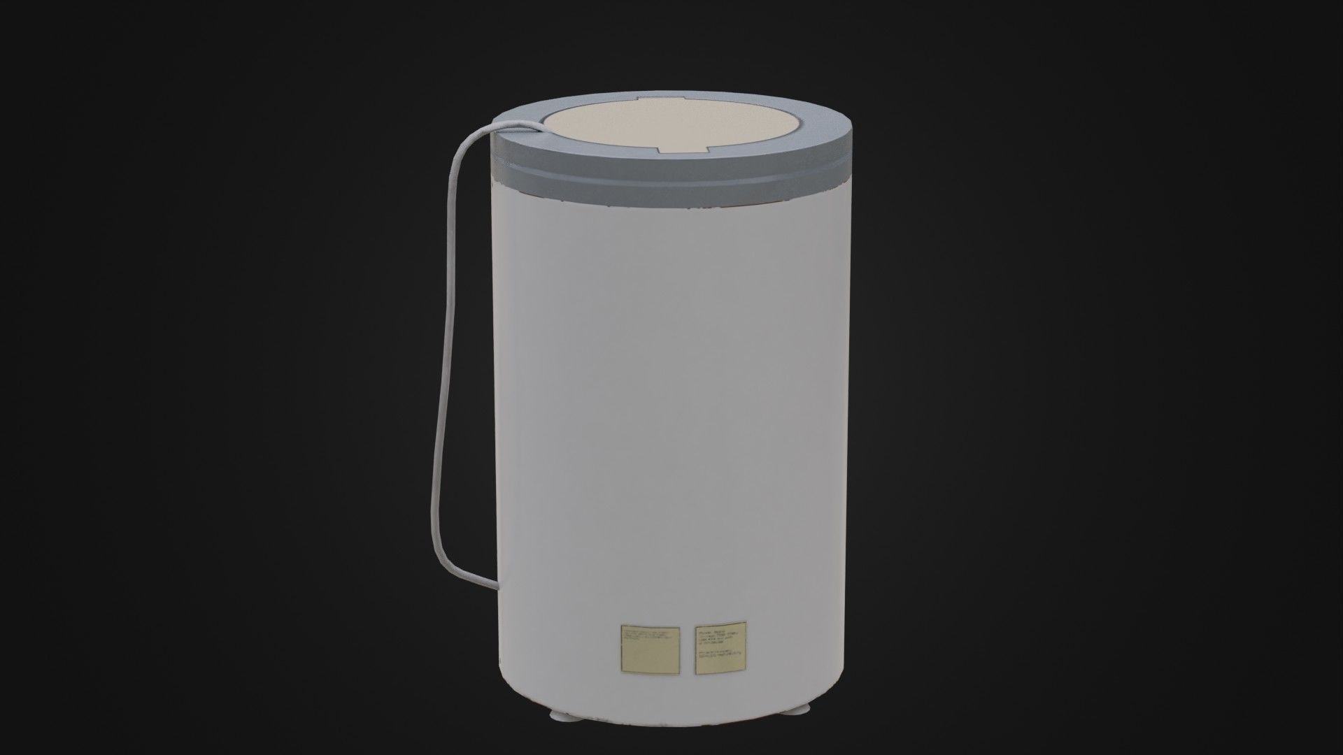 Old Soviet Spin Dryer Low-poly 3D model_27