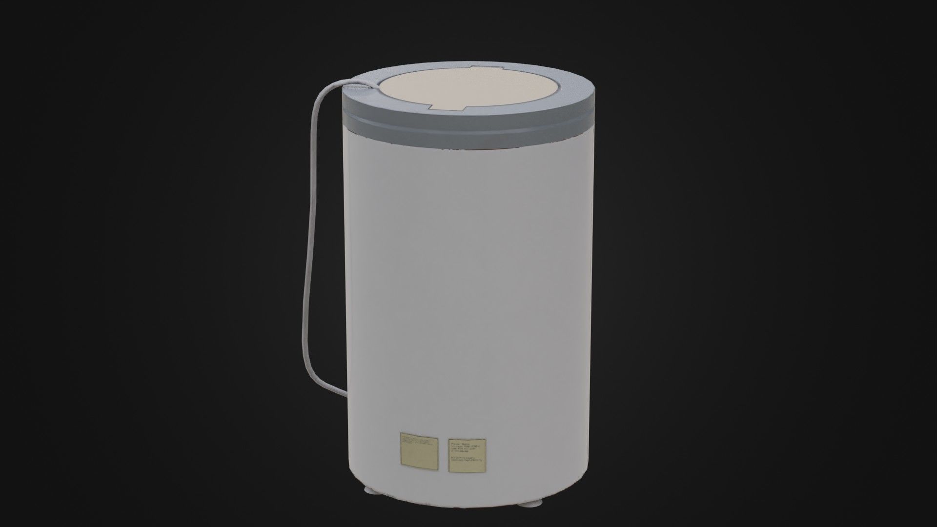 Old Soviet Spin Dryer Low-poly 3D model_25
