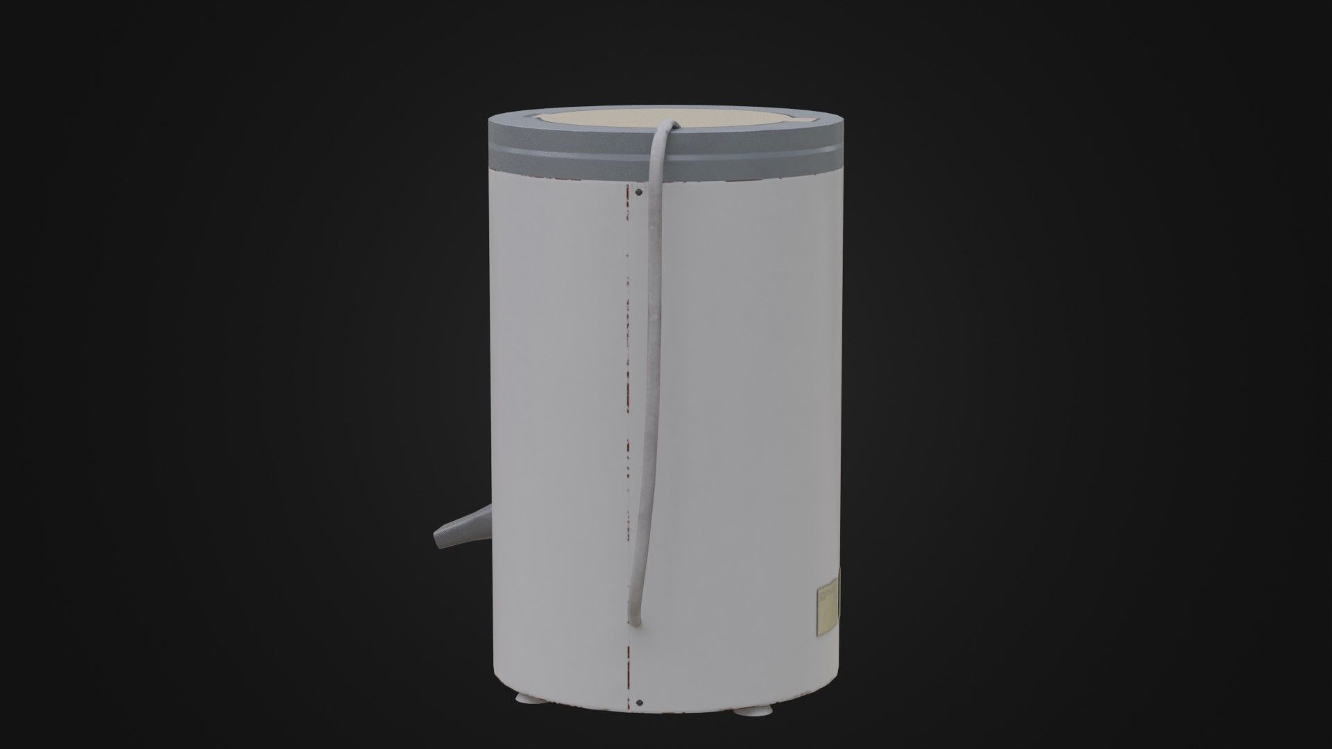 Old Soviet Spin Dryer Low-poly 3D model_36