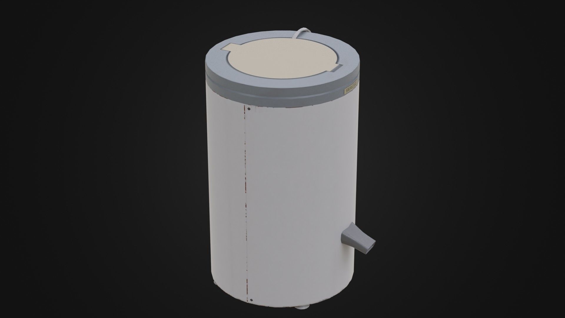 Old Soviet Spin Dryer Low-poly 3D model_12