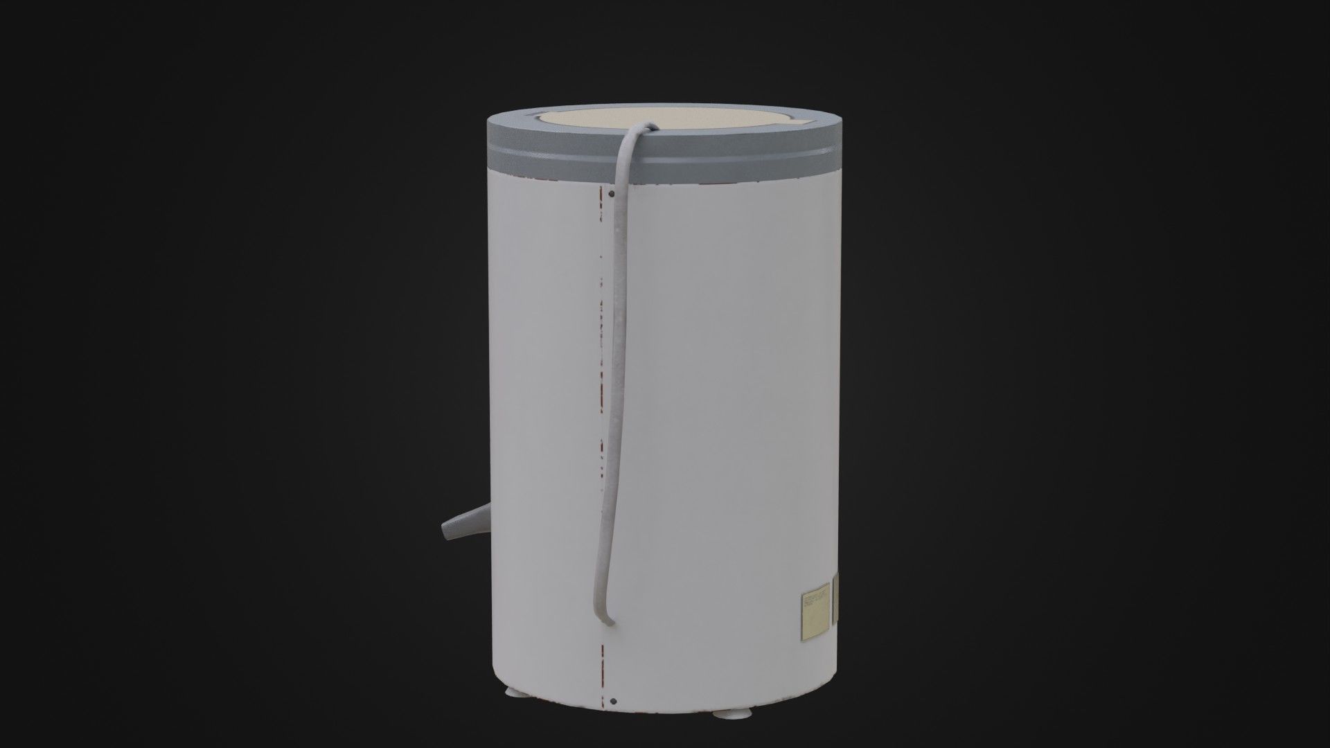 Old Soviet Spin Dryer Low-poly 3D model_35