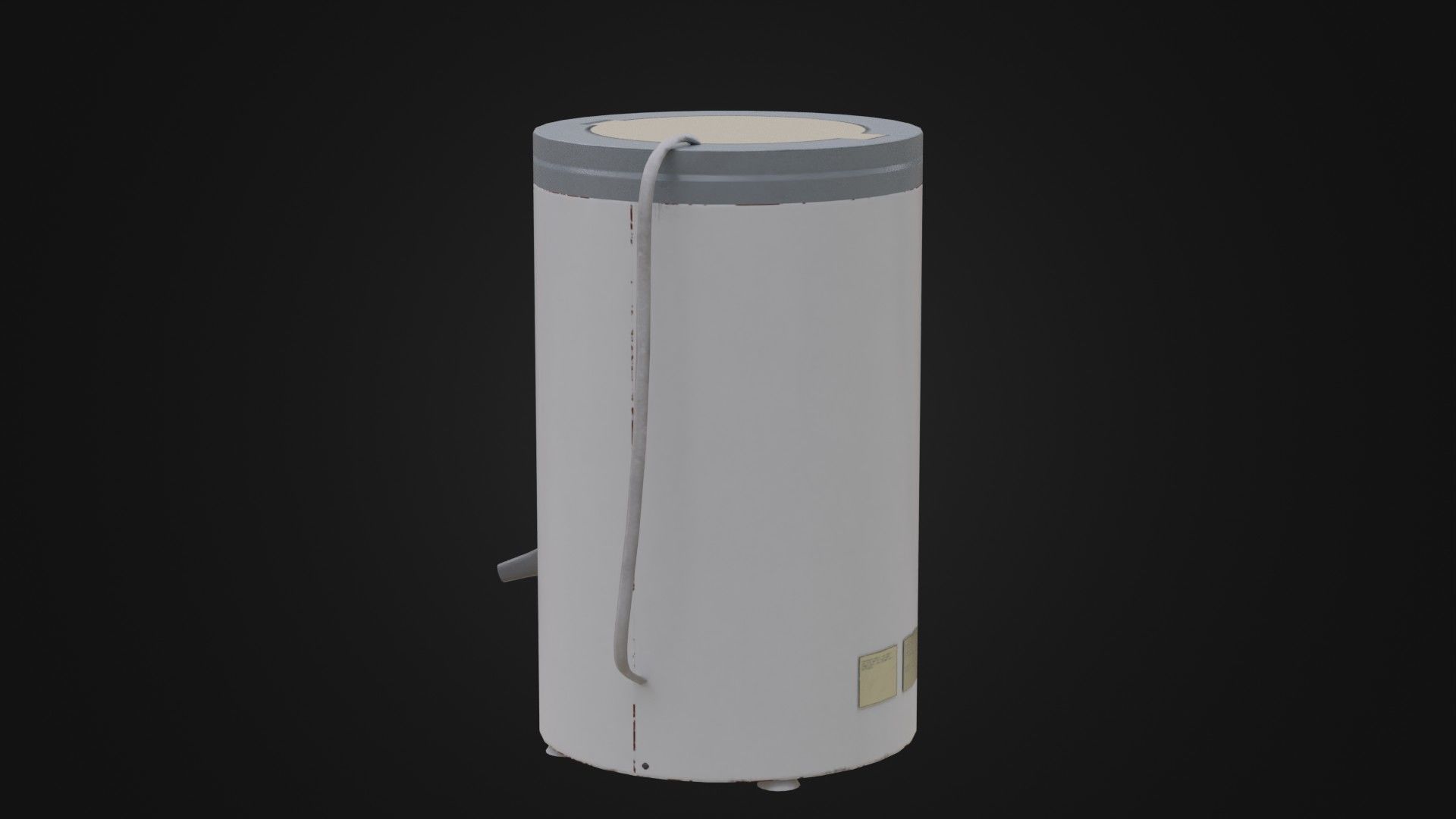 Old Soviet Spin Dryer Low-poly 3D model_34