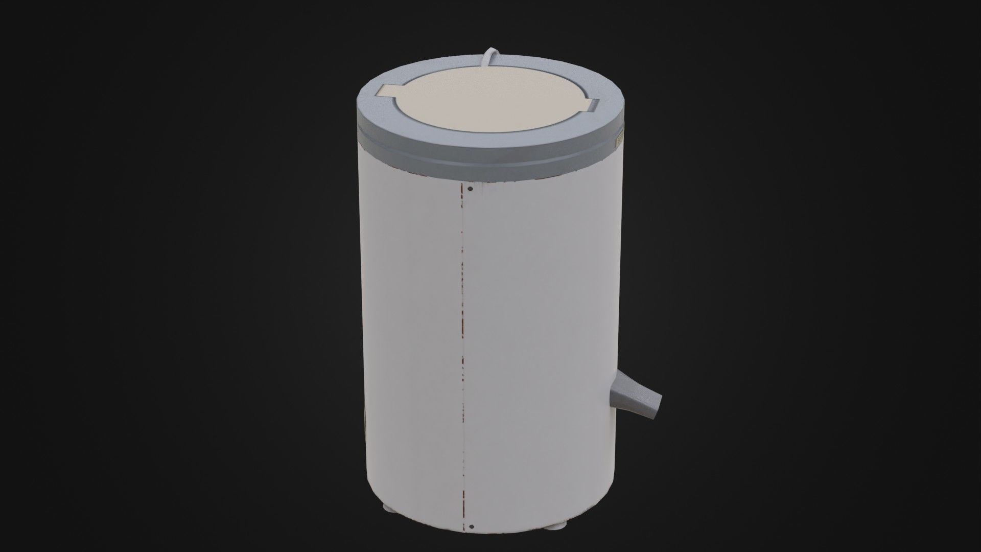 Old Soviet Spin Dryer Low-poly 3D model_14
