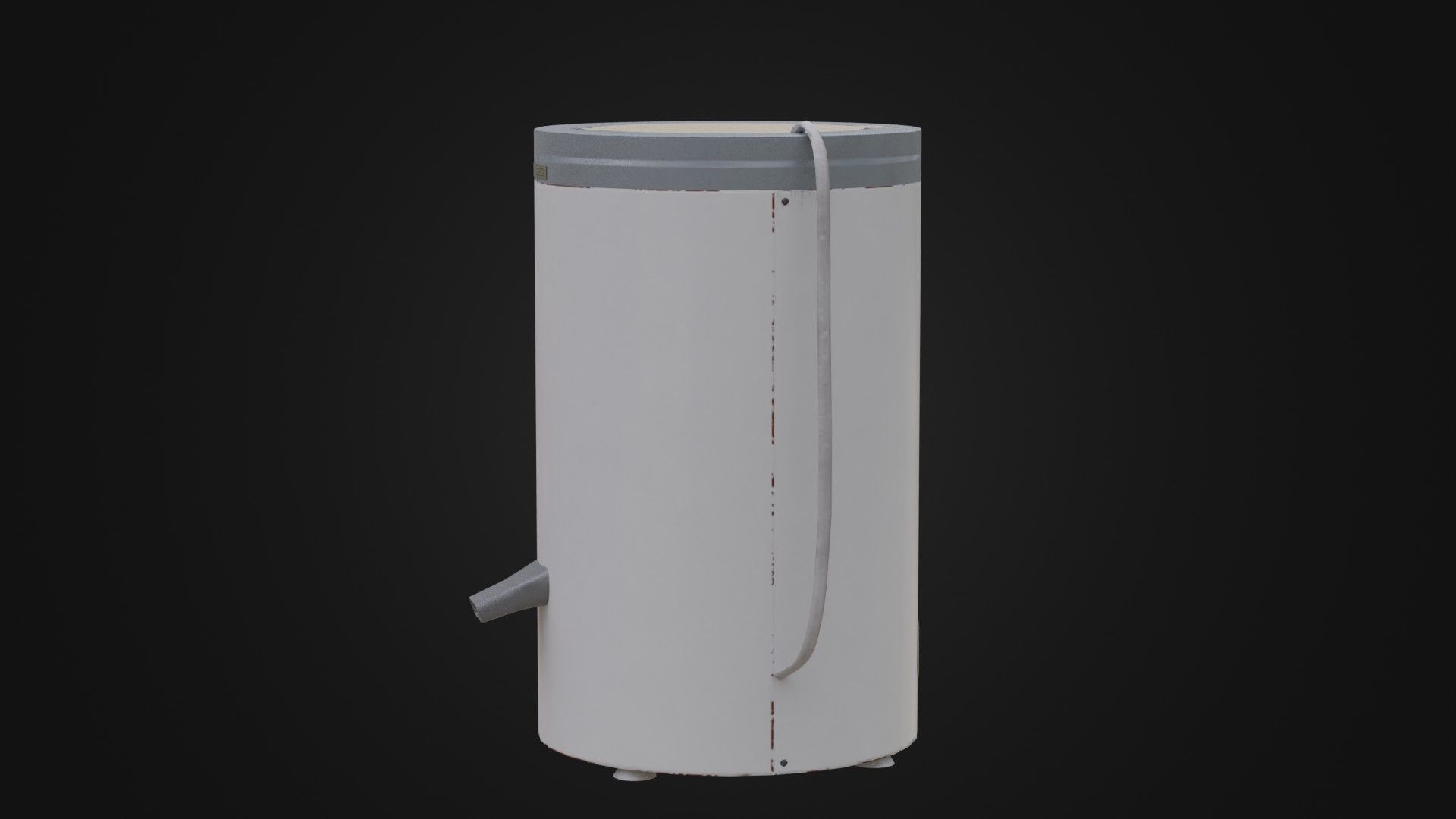 Old Soviet Spin Dryer Low-poly 3D model_39