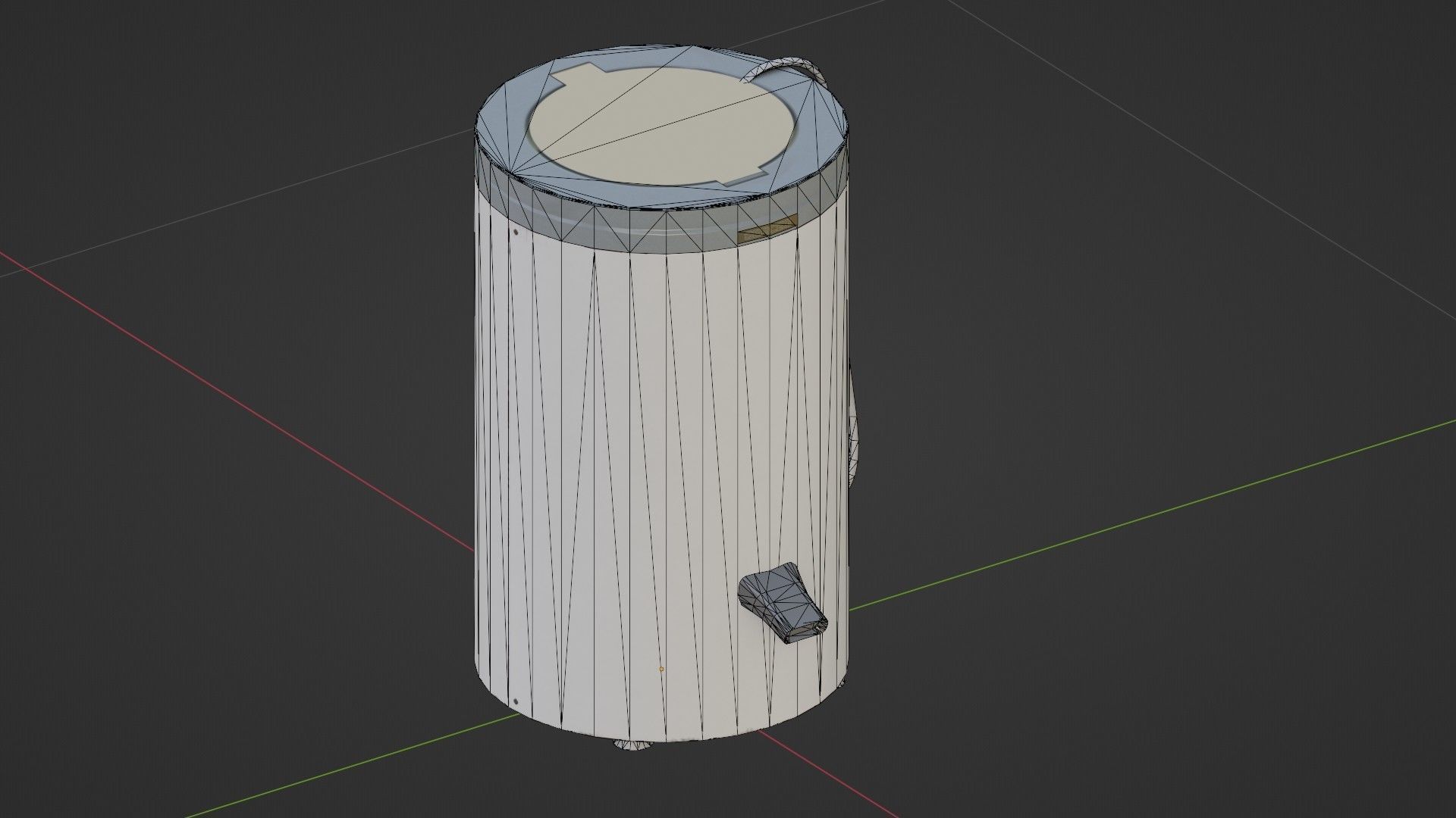 Old Soviet Spin Dryer Low-poly 3D model_1