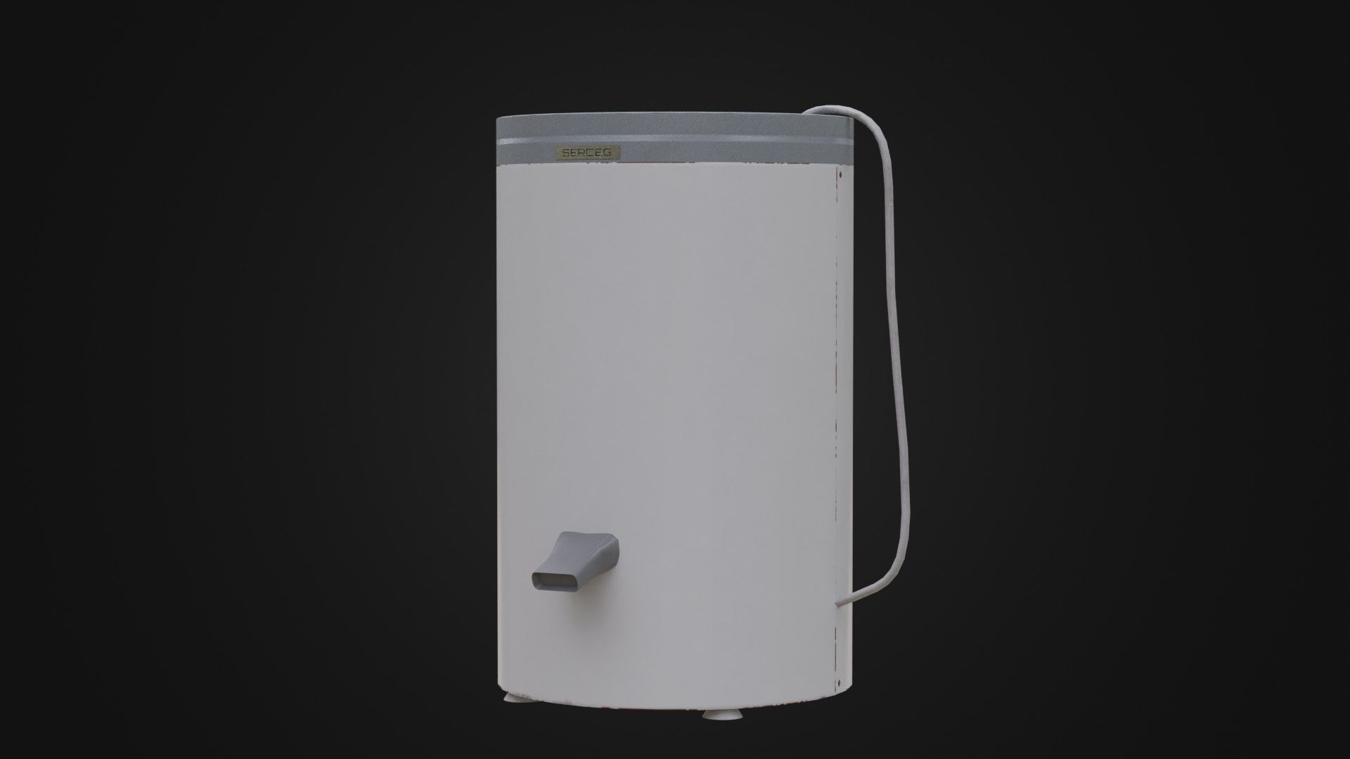 Old Soviet Spin Dryer Low-poly 3D model_45