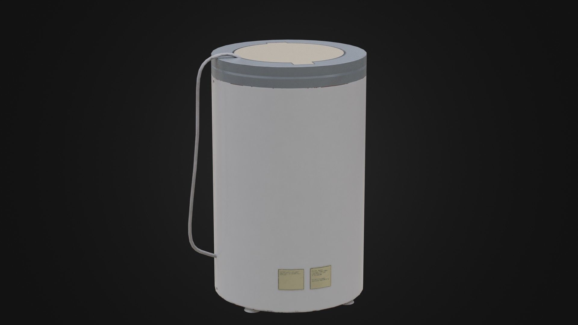 Old Soviet Spin Dryer Low-poly 3D model_28