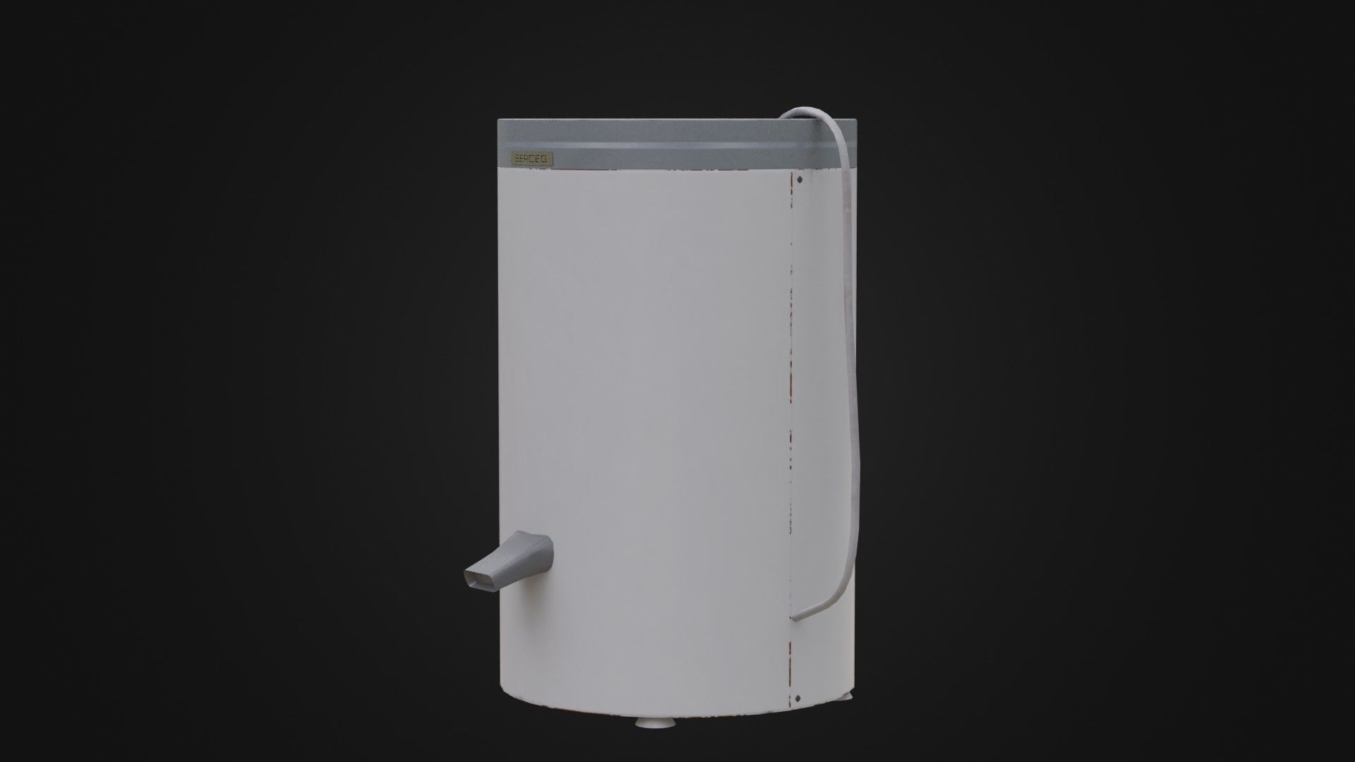 Old Soviet Spin Dryer Low-poly 3D model_42