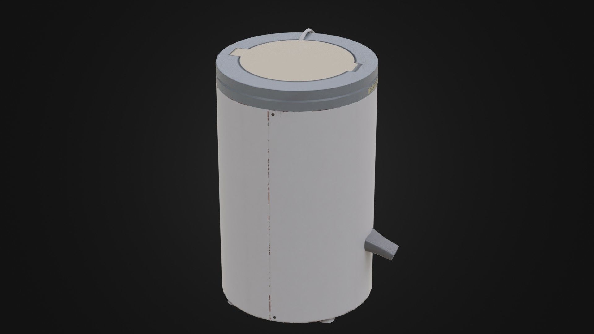 Old Soviet Spin Dryer Low-poly 3D model_13