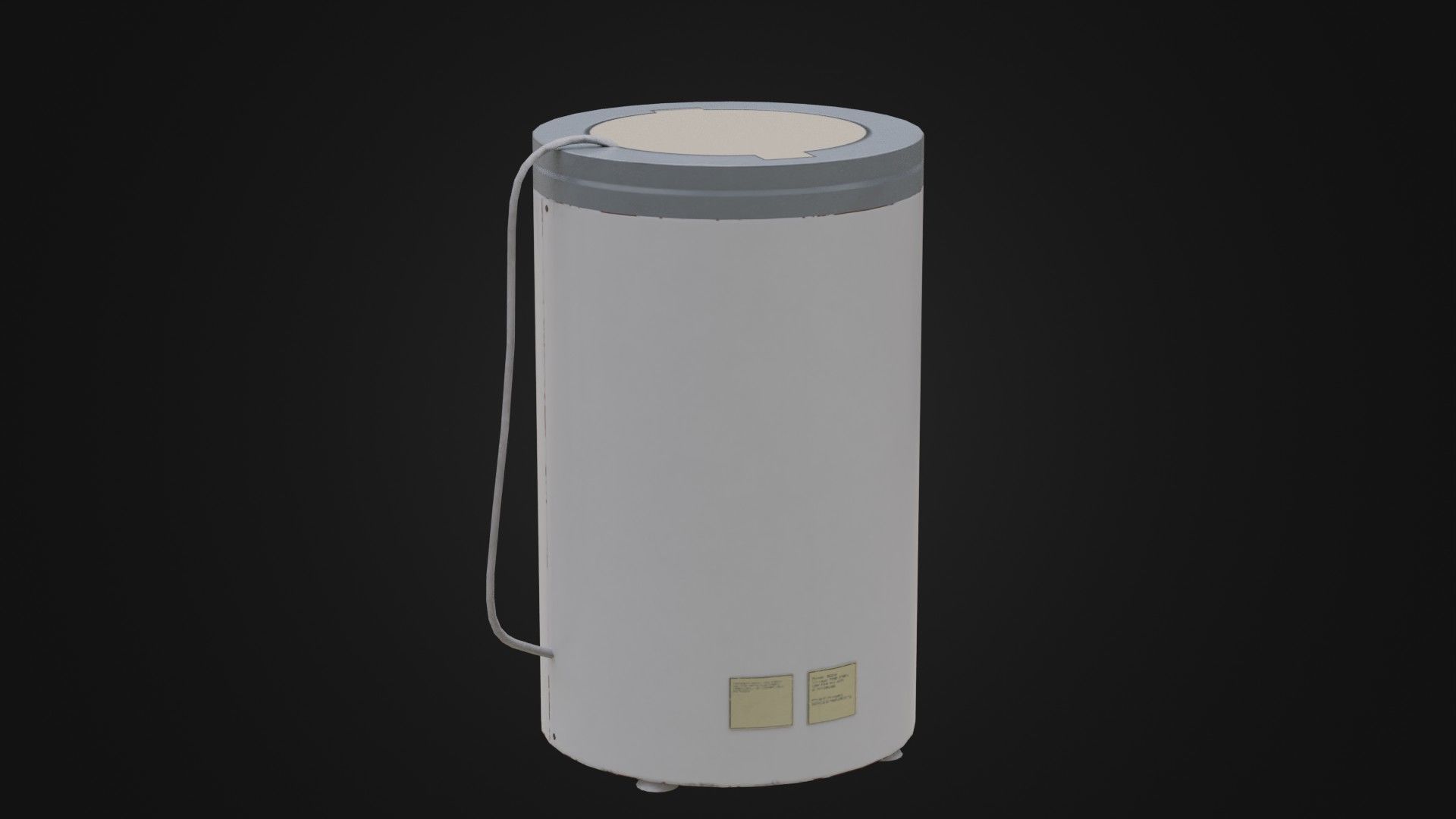 Old Soviet Spin Dryer Low-poly 3D model_29