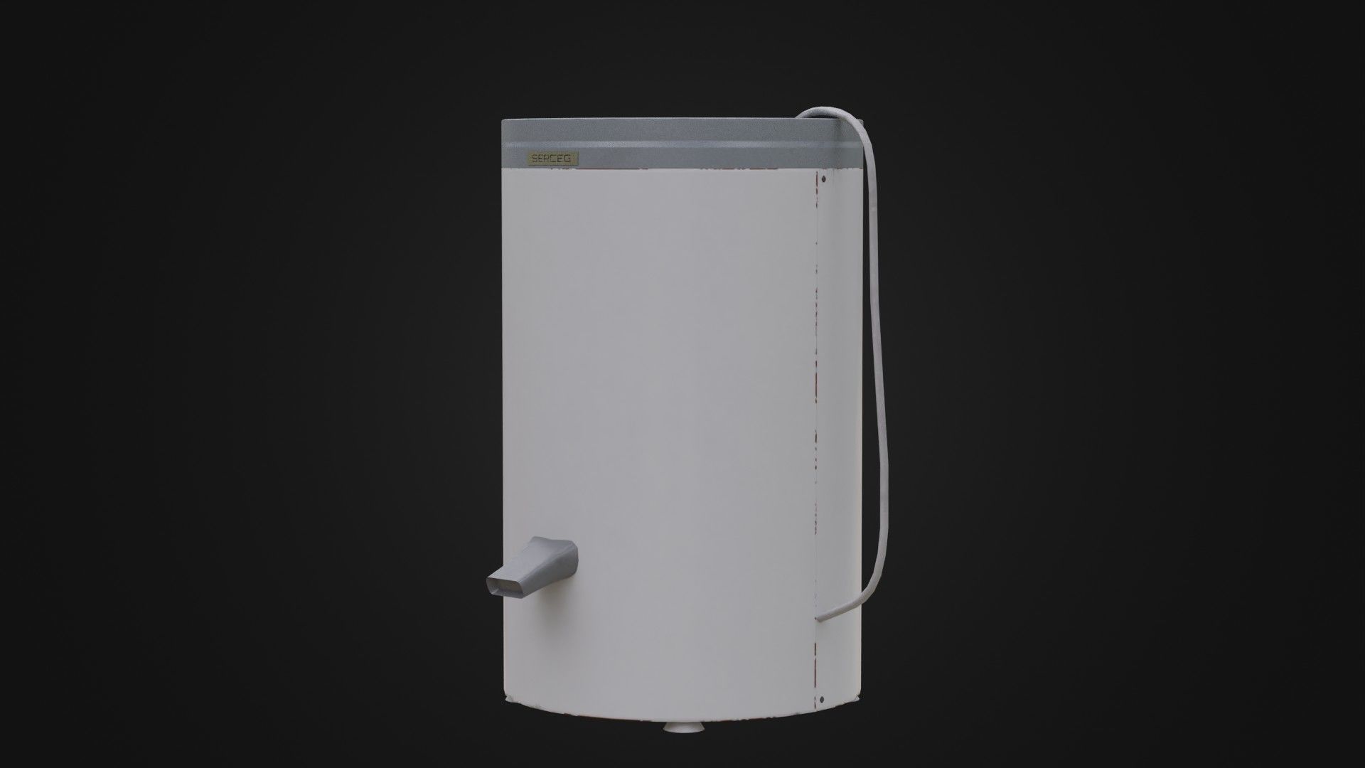 Old Soviet Spin Dryer Low-poly 3D model_43