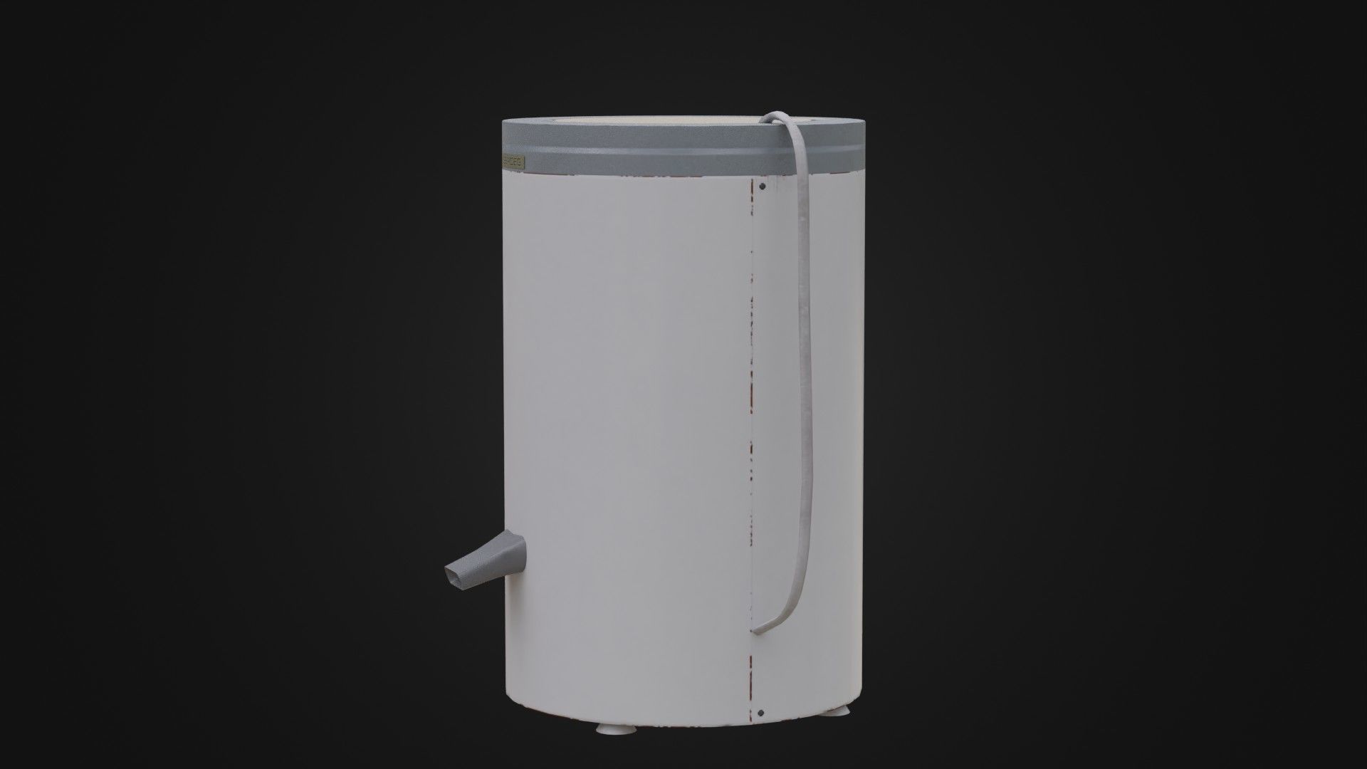 Old Soviet Spin Dryer Low-poly 3D model_40