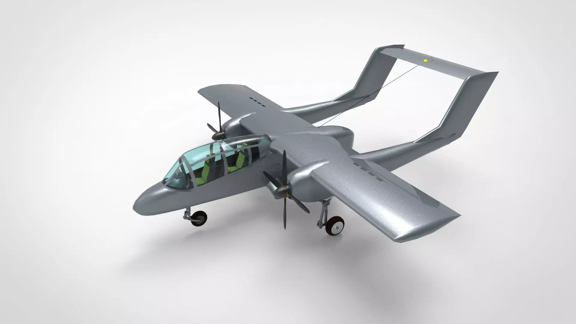 North American Rockwell OV-10A Bronco Series FSX Low-poly 3D model