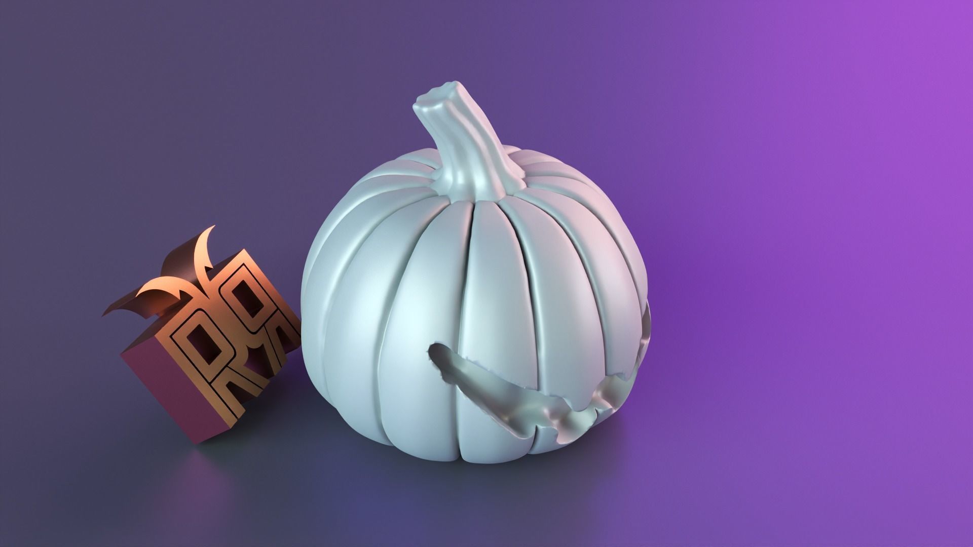 Halloween pumpkin decor 01 3D print model_4