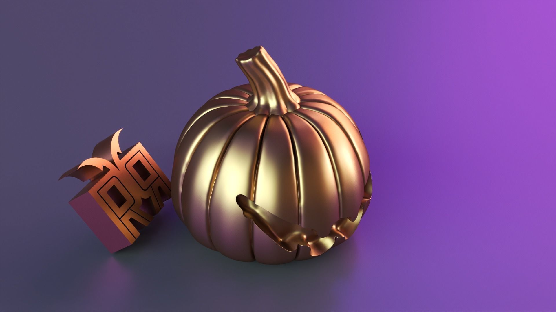Halloween pumpkin decor 01 3D print model_6