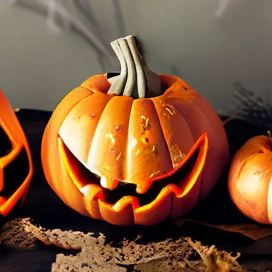 Halloween pumpkin decor 01 3D print model_0