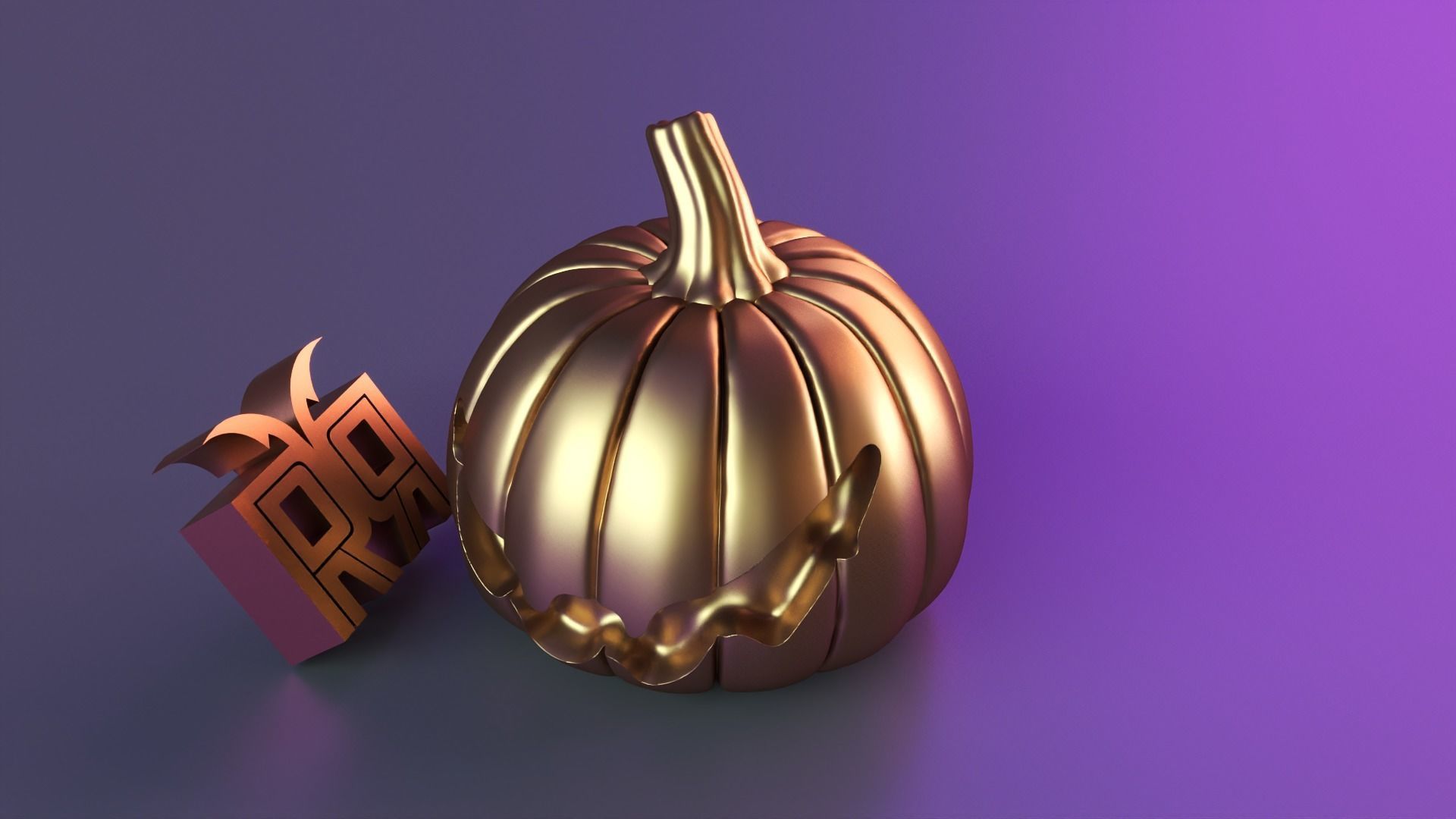 Halloween pumpkin decor 01 3D print model_7